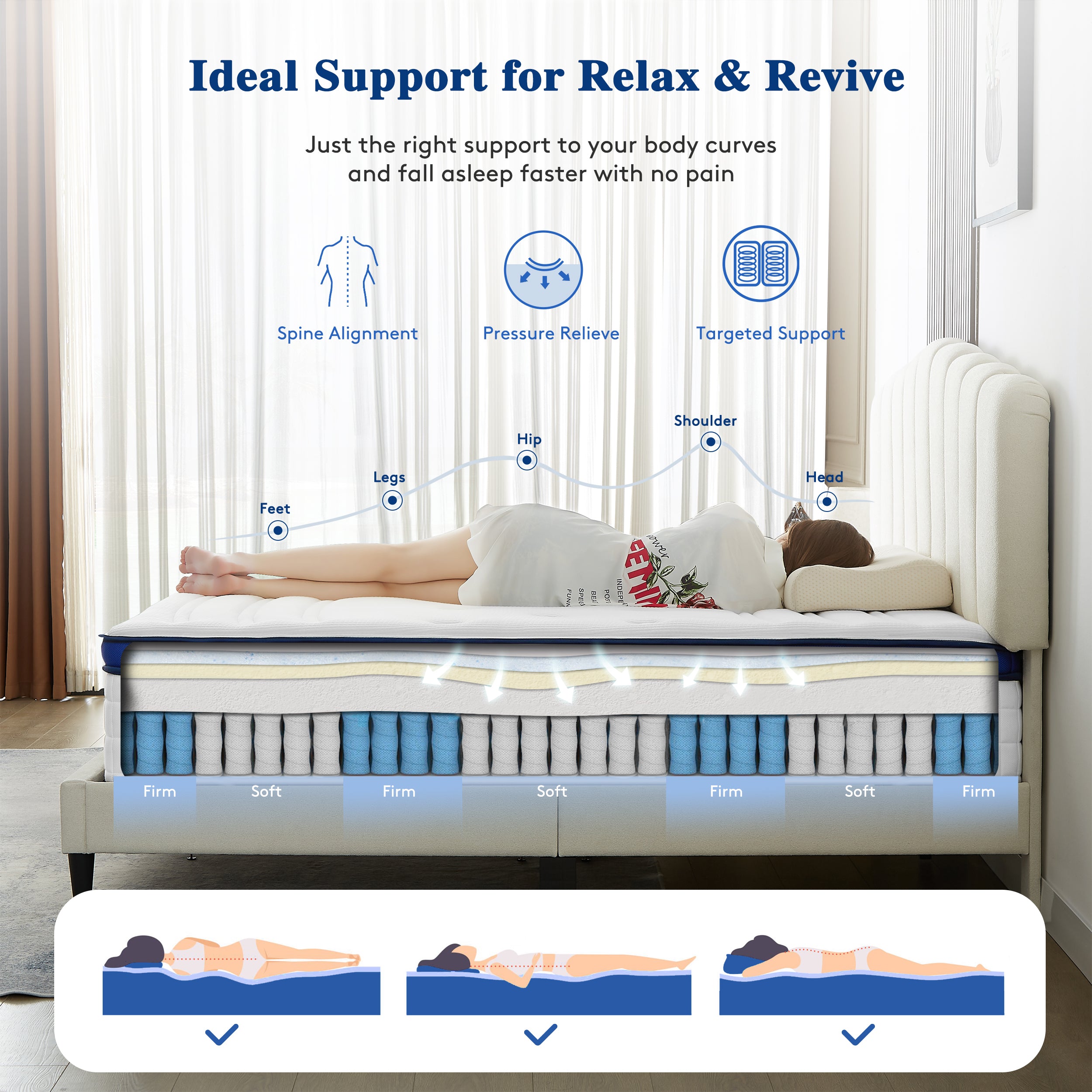 Zeelovtress 14-Inch Hybrid Mattress